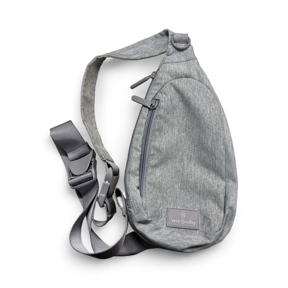 Vera Bradley Essentials LightenUp Heather Grey Slingback Cargo Mini Belt Bag EUC